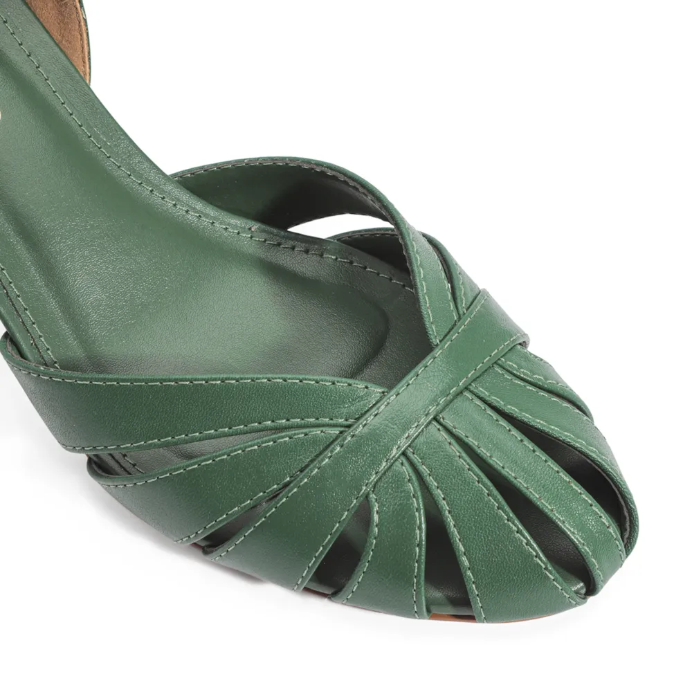 Scarpin Couro Verde - imagem 6