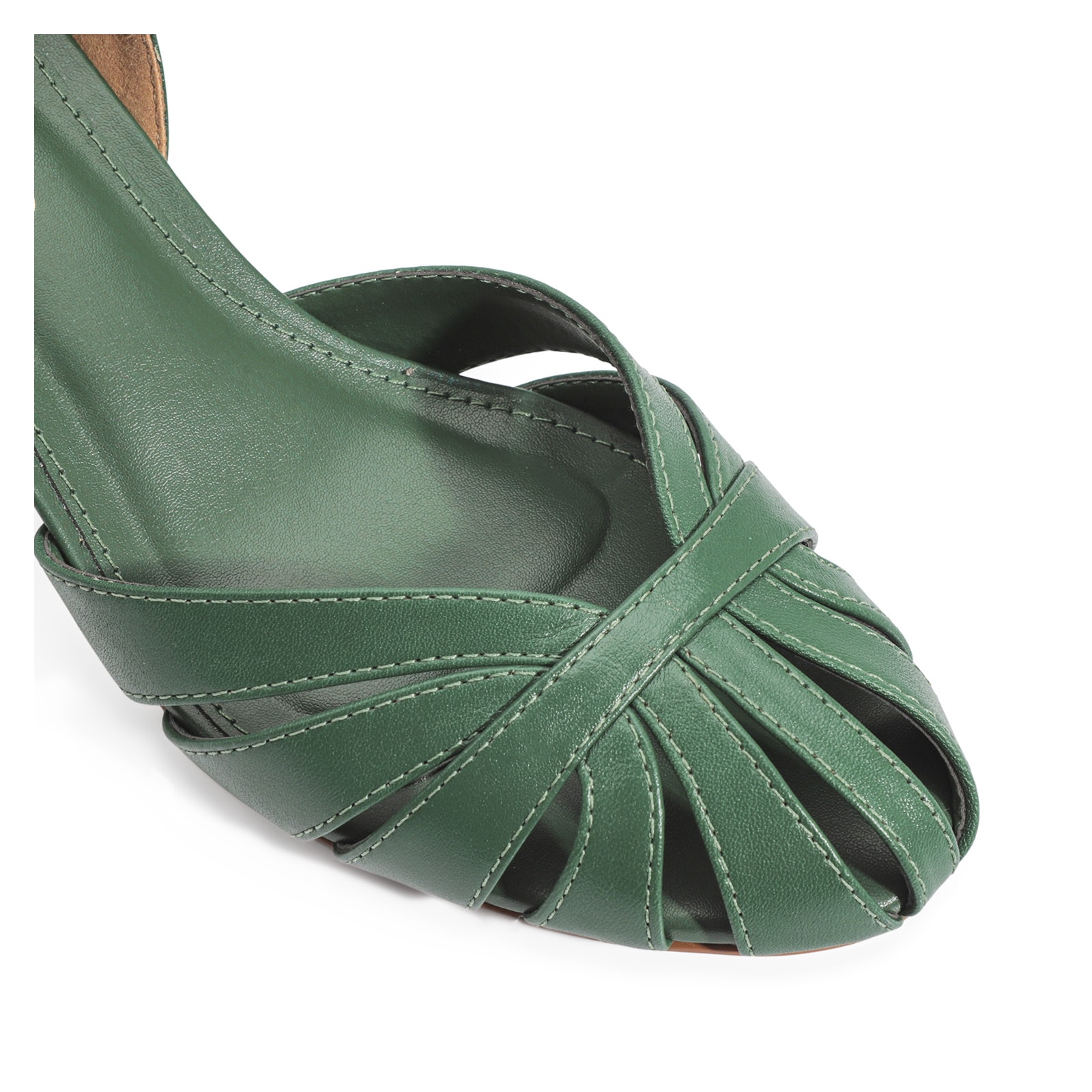 Scarpin Couro Verde