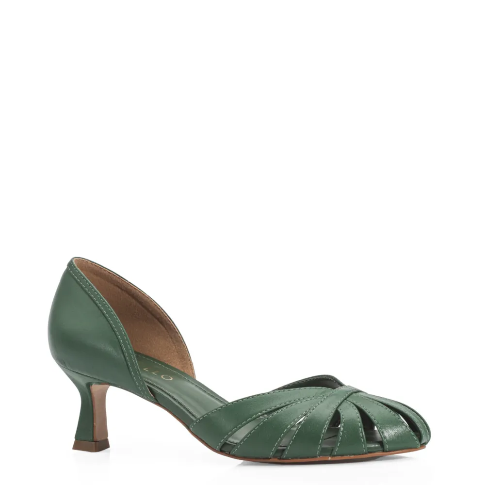 Scarpin Couro Verde