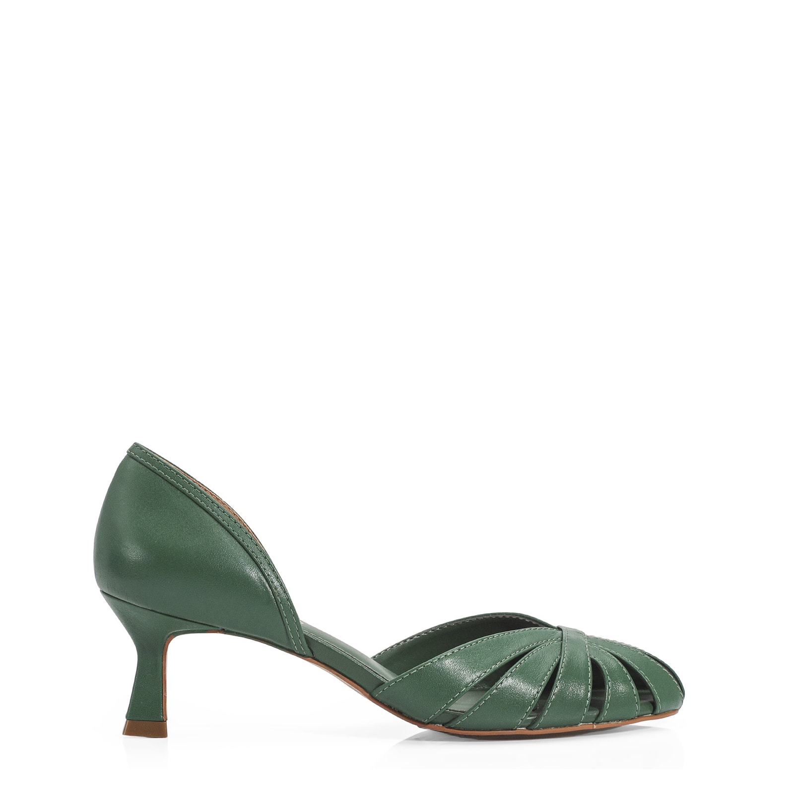 Scarpin Couro Verde