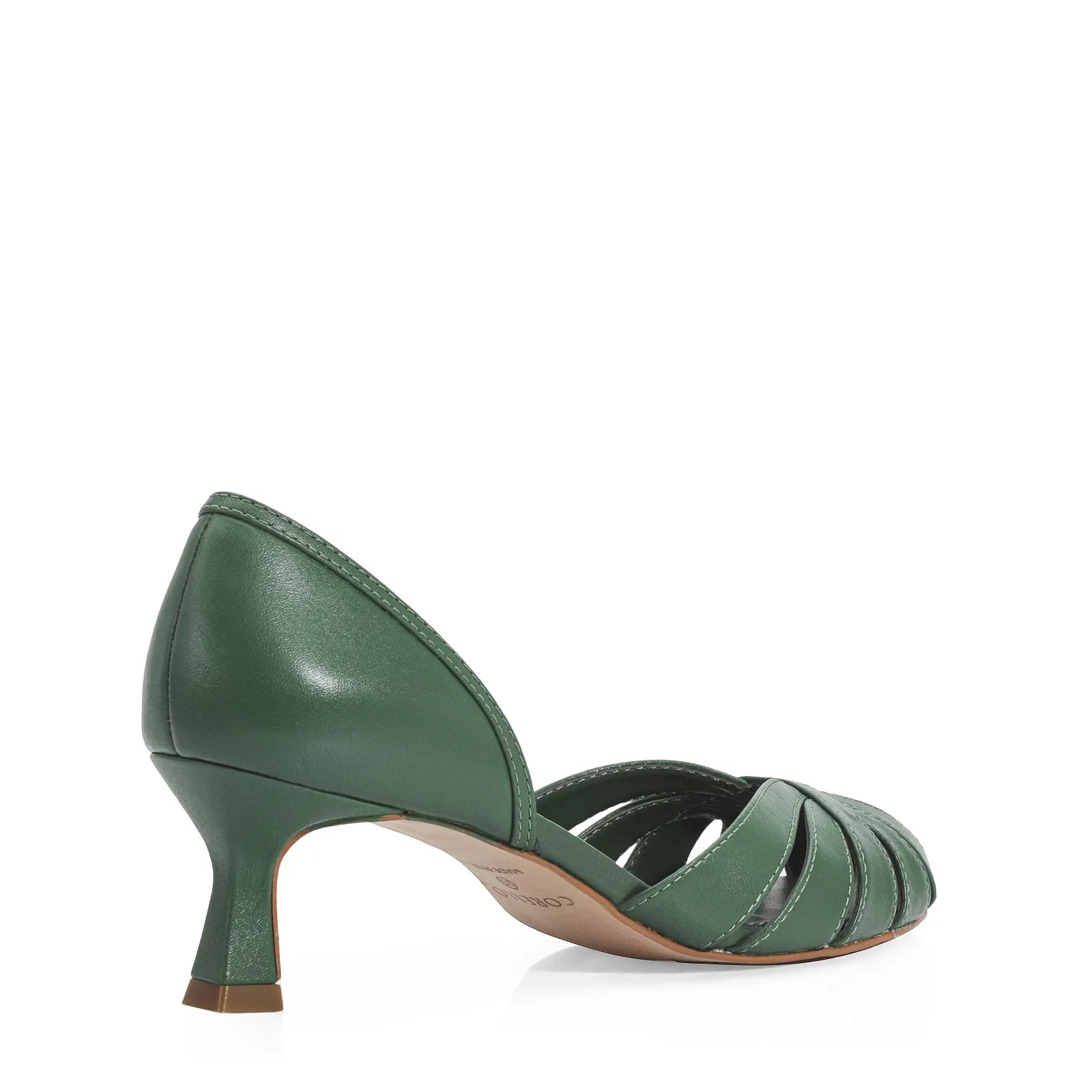 Scarpin Couro Verde