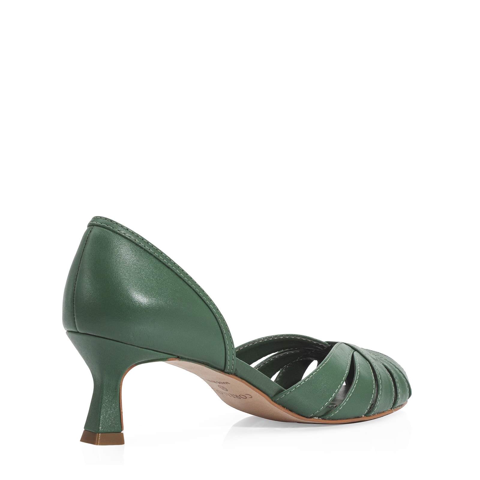 Scarpin Couro Verde