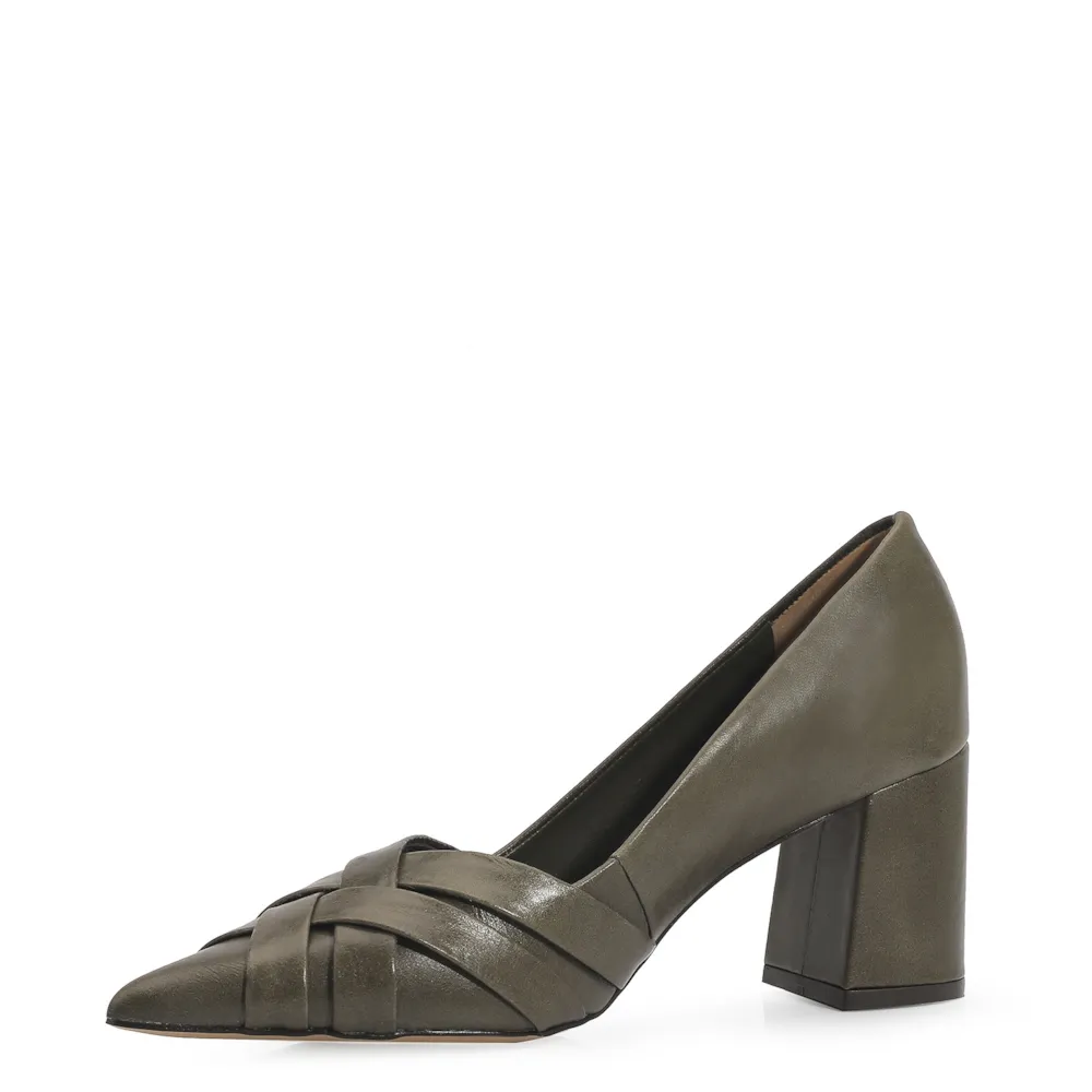 Scarpin Couro Verde - imagem 4