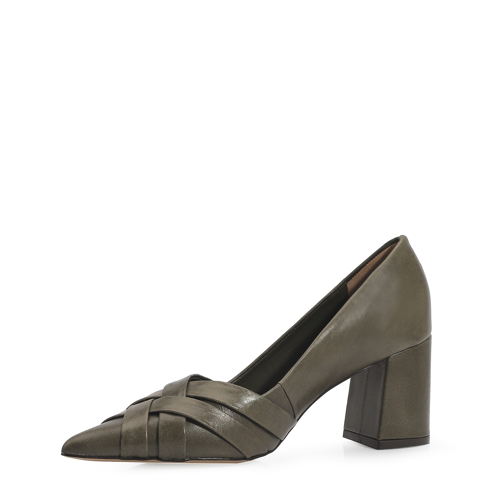 Scarpin Couro Verde