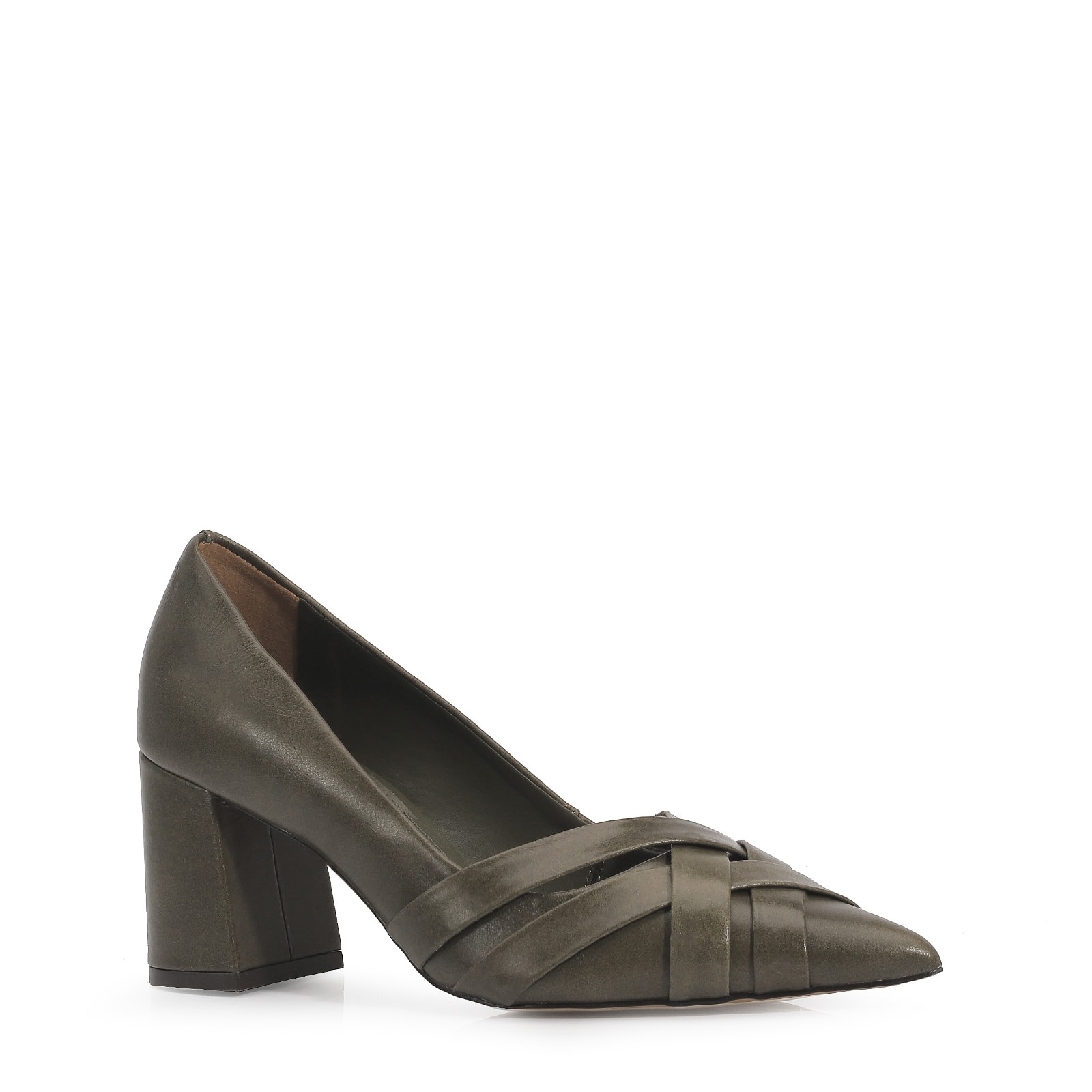 Scarpin Couro Verde