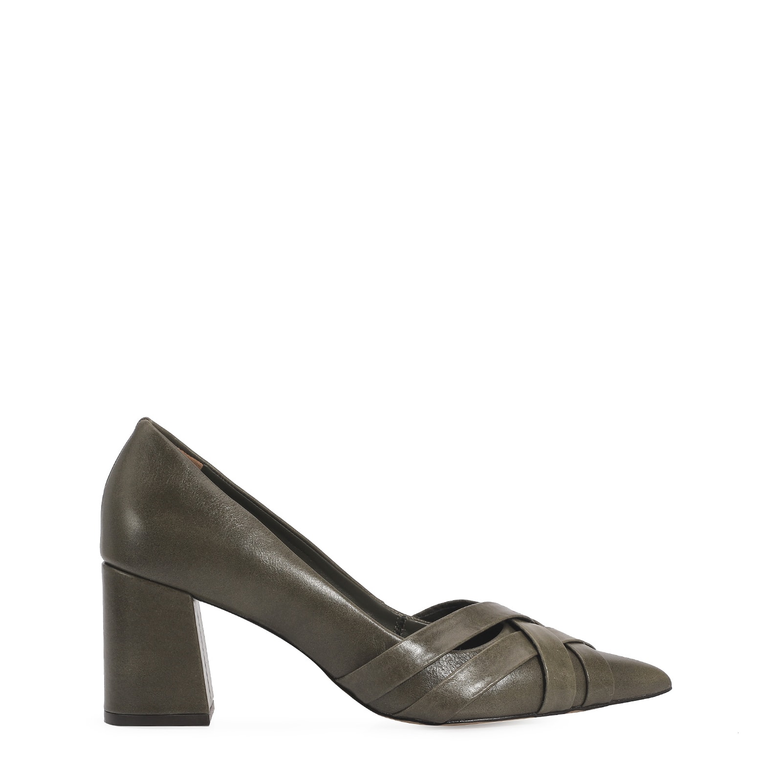 Scarpin Couro Verde