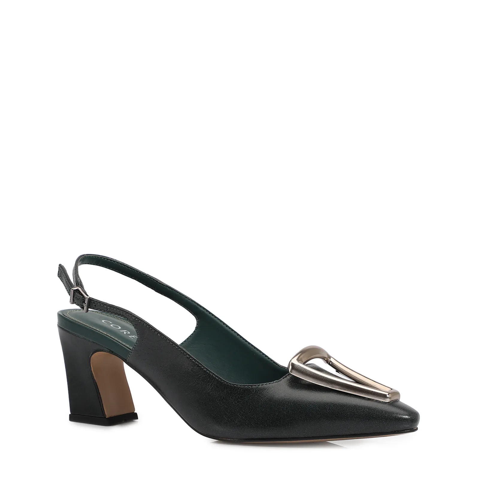 Scarpin Couro Verde
