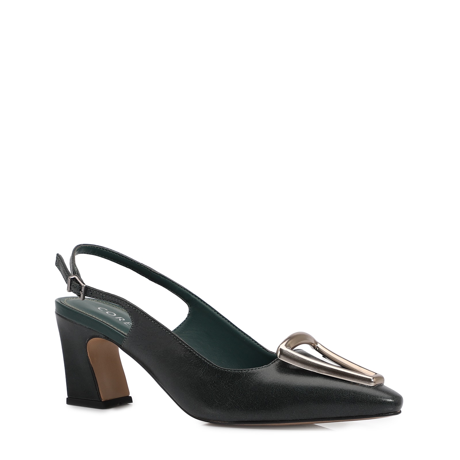 Scarpin Couro Verde