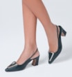 Scarpin Couro Verde - imagem 2