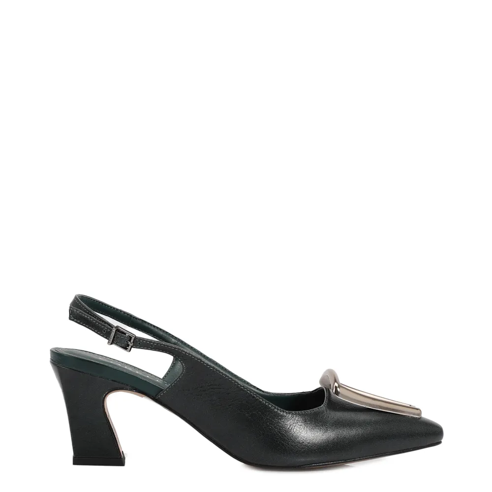 Scarpin Couro Verde - imagem 3