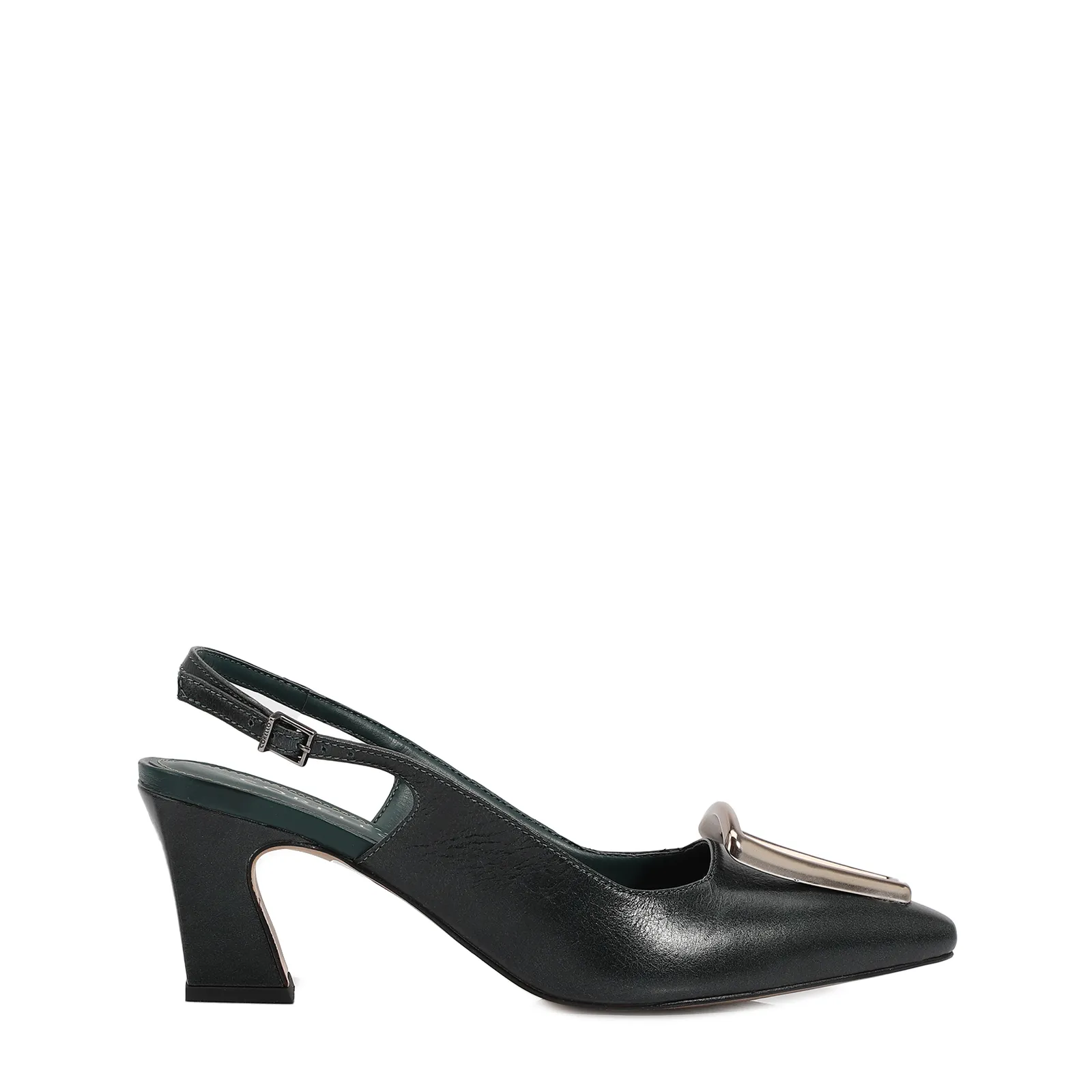 Scarpin Couro Verde