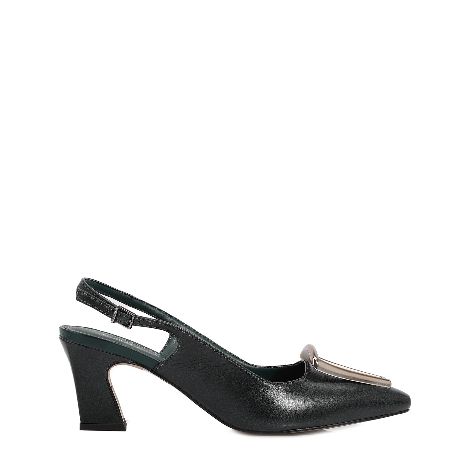 Scarpin Couro Verde