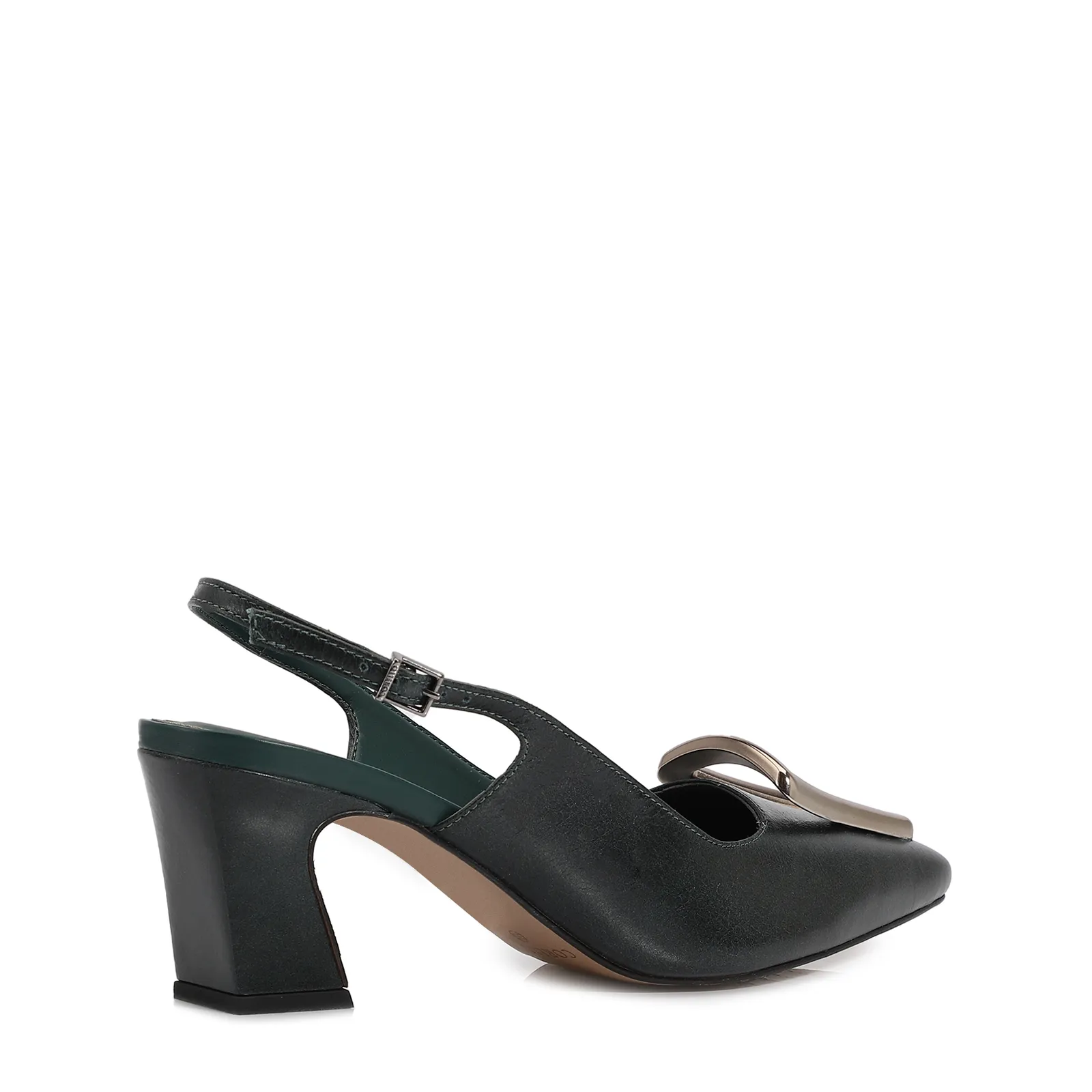 Scarpin Couro Verde
