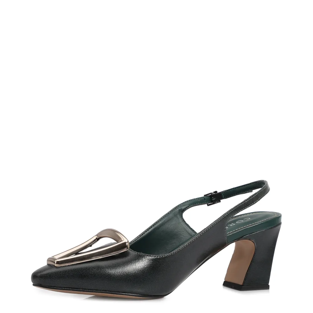 Scarpin Couro Verde - imagem 5