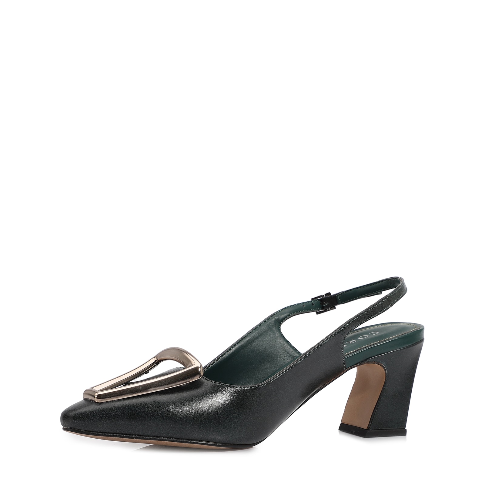 Scarpin Couro Verde