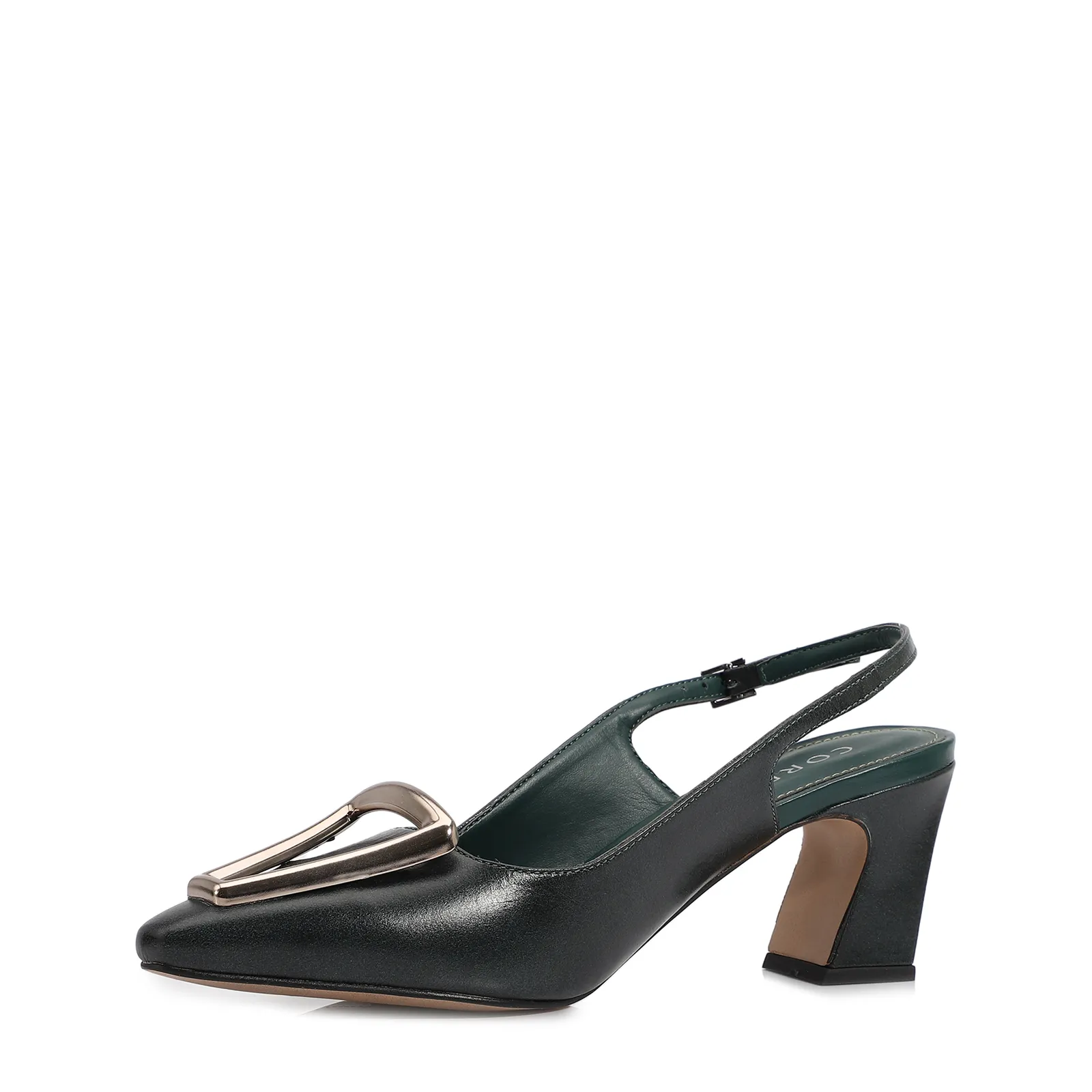 Scarpin Couro Verde