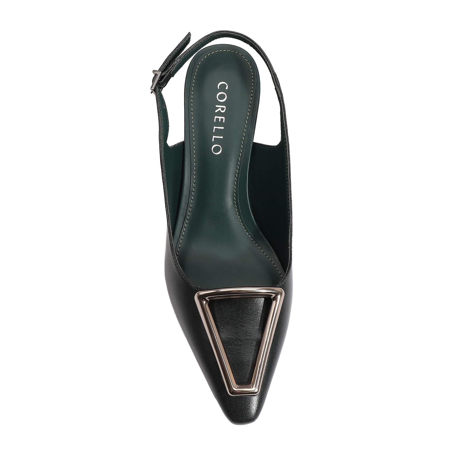 Scarpin Couro Verde