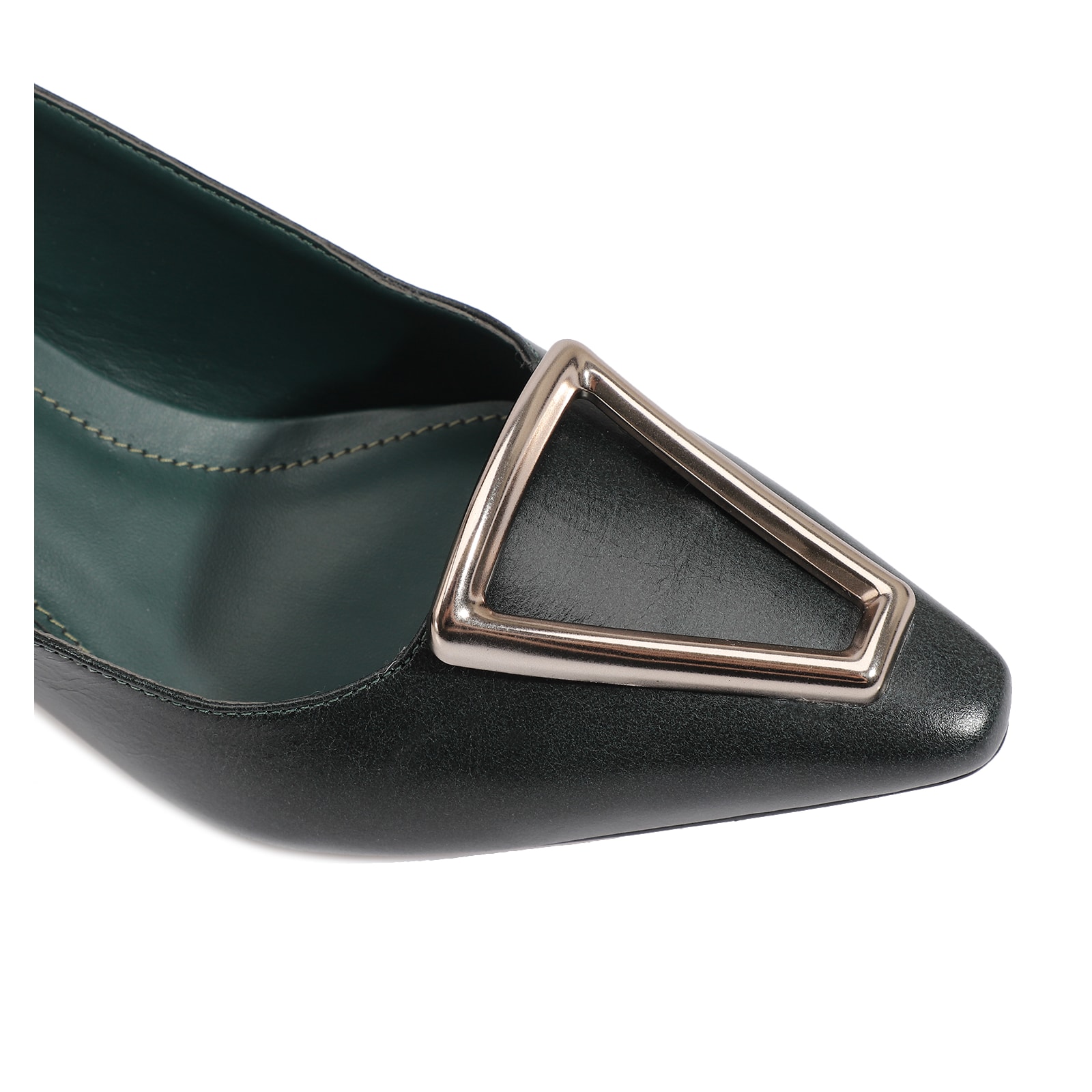 Scarpin Couro Verde