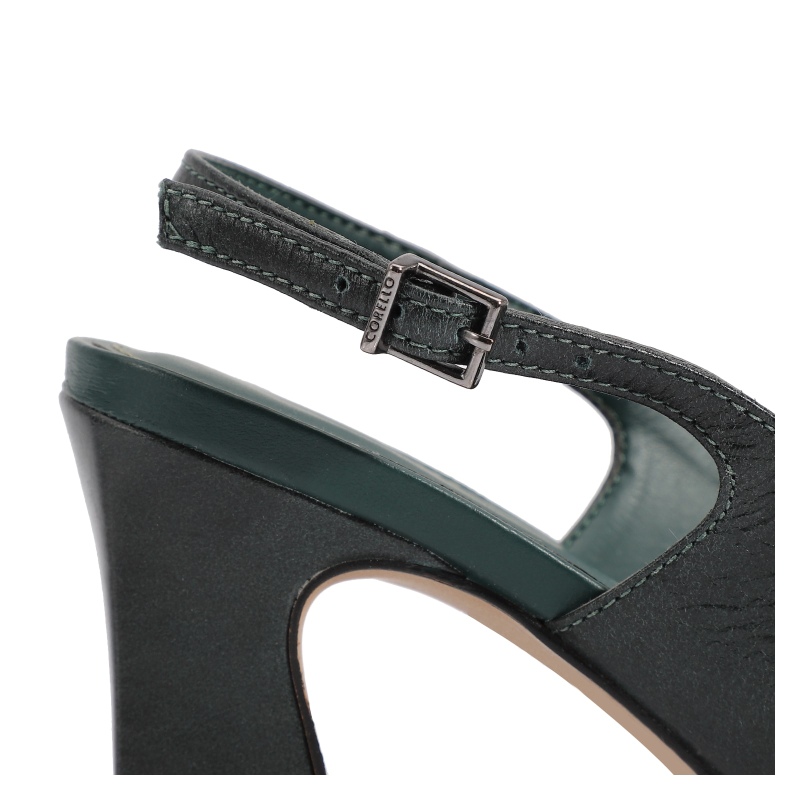 Scarpin Couro Verde