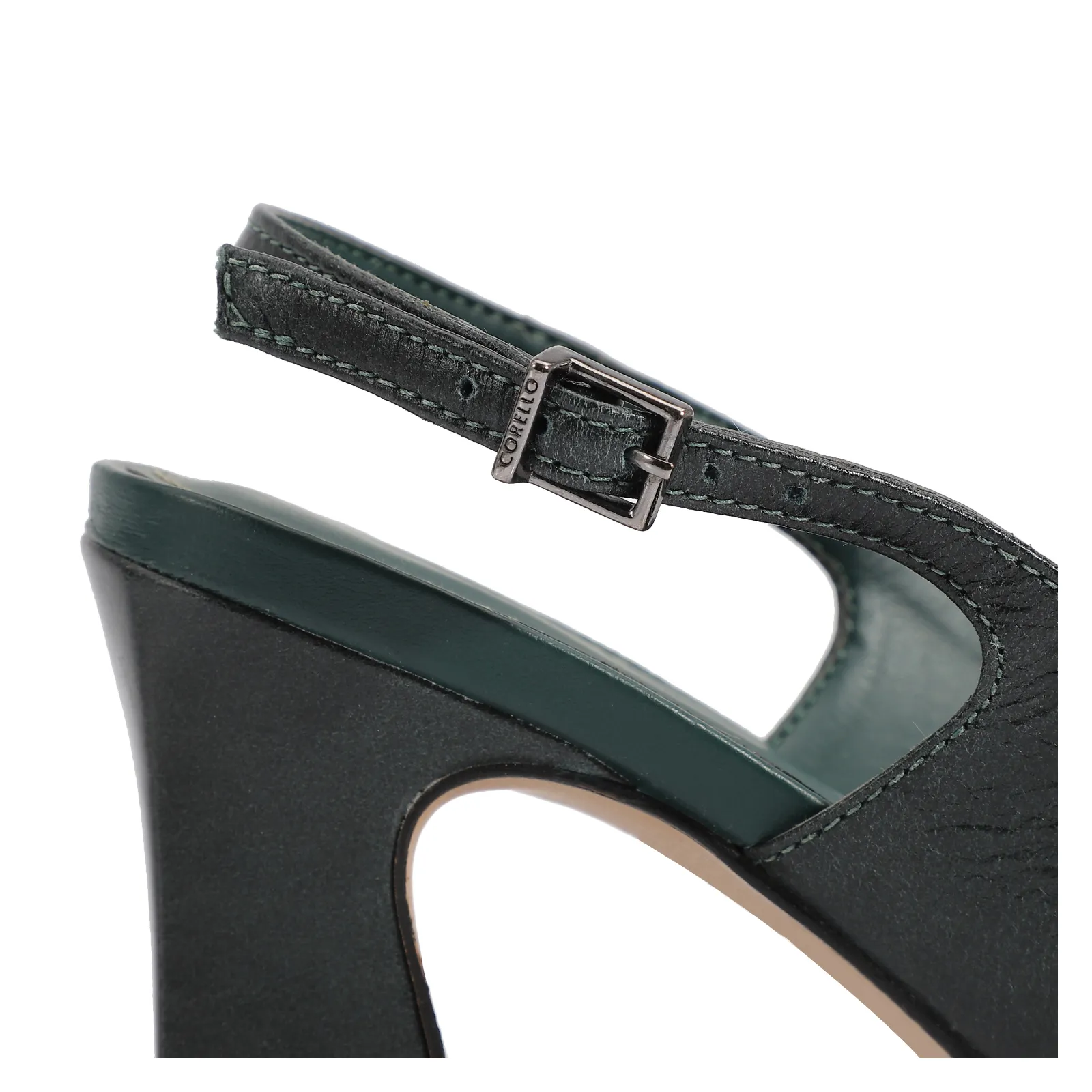 Scarpin Couro Verde