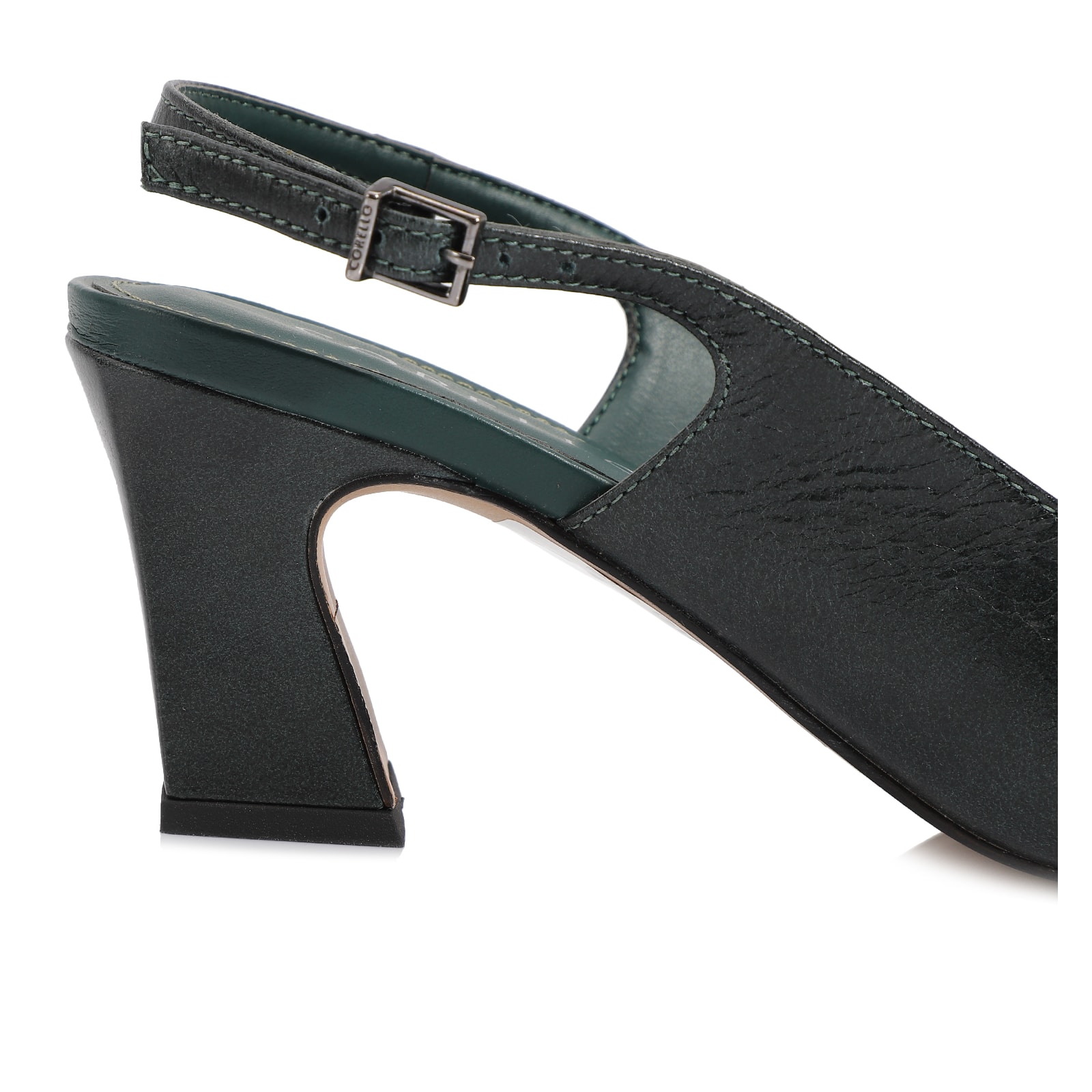 Scarpin Couro Verde