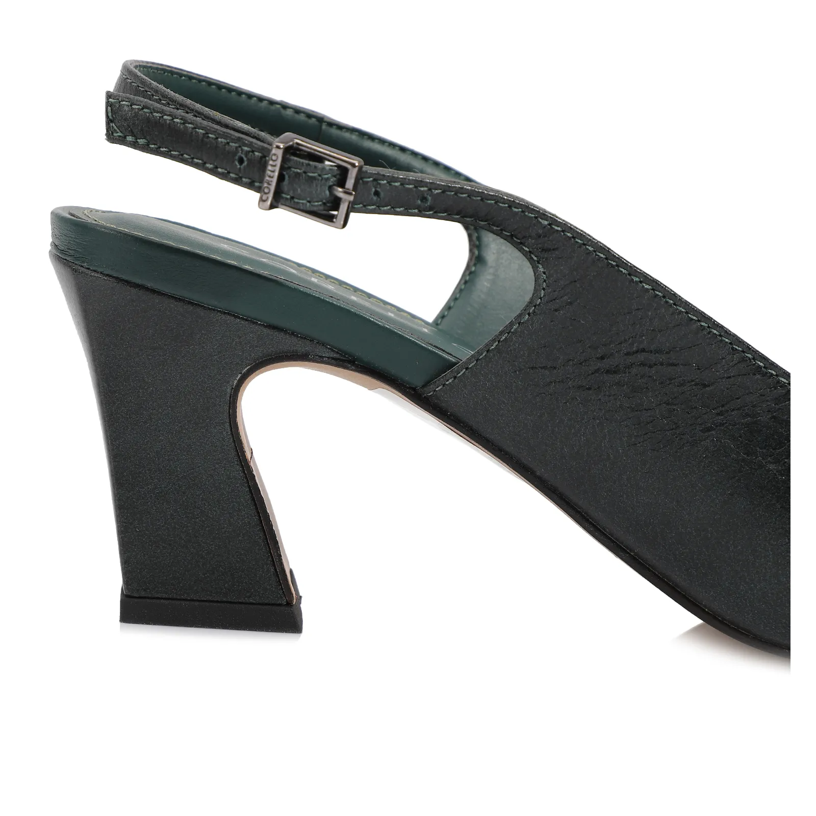 Scarpin Couro Verde