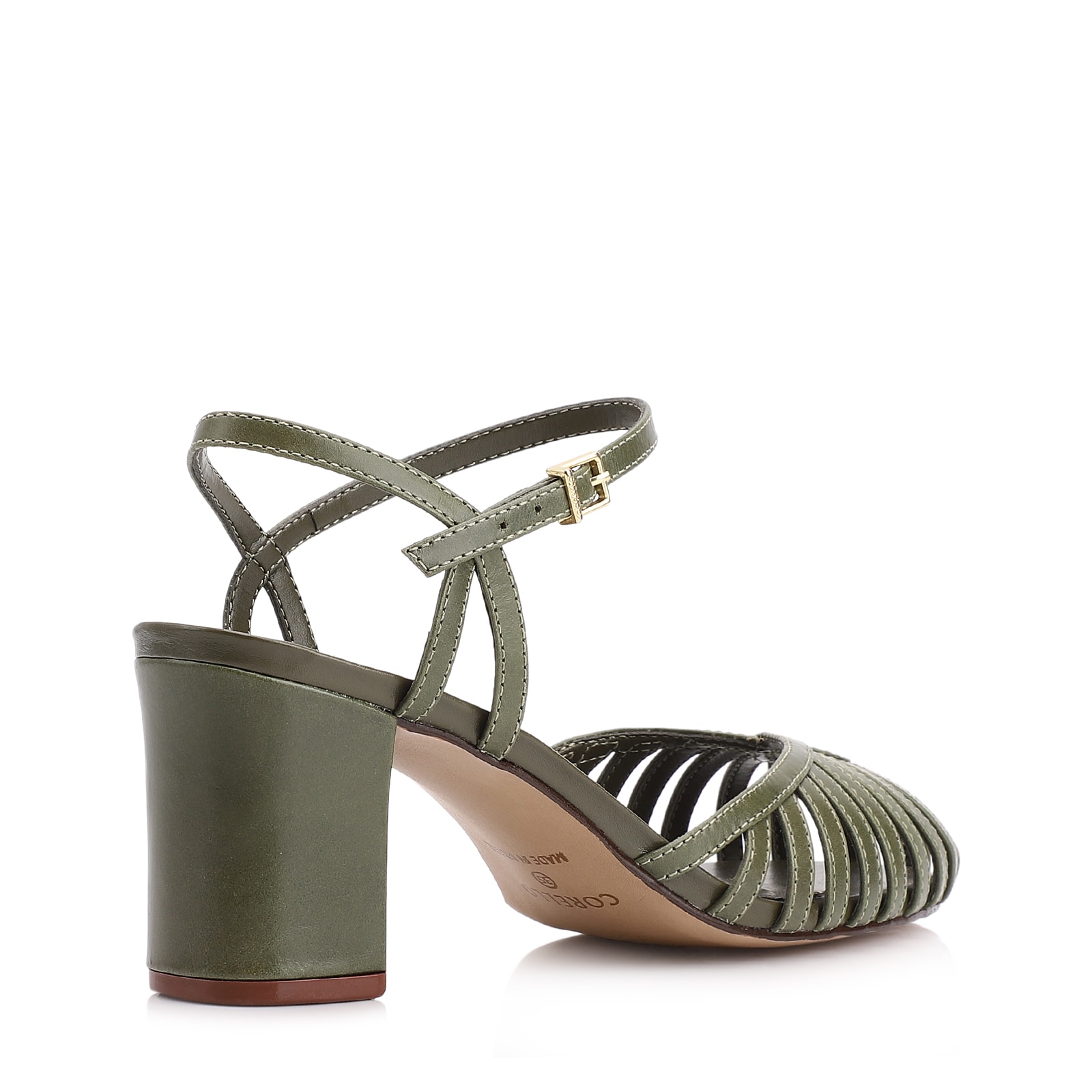 Scarpin Couro Verde