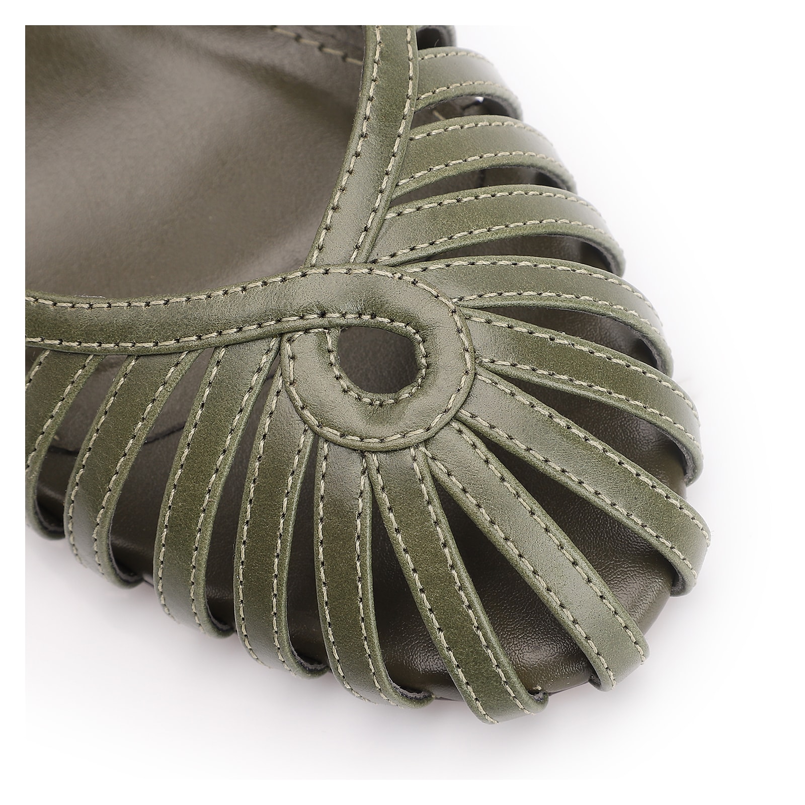 Scarpin Couro Verde
