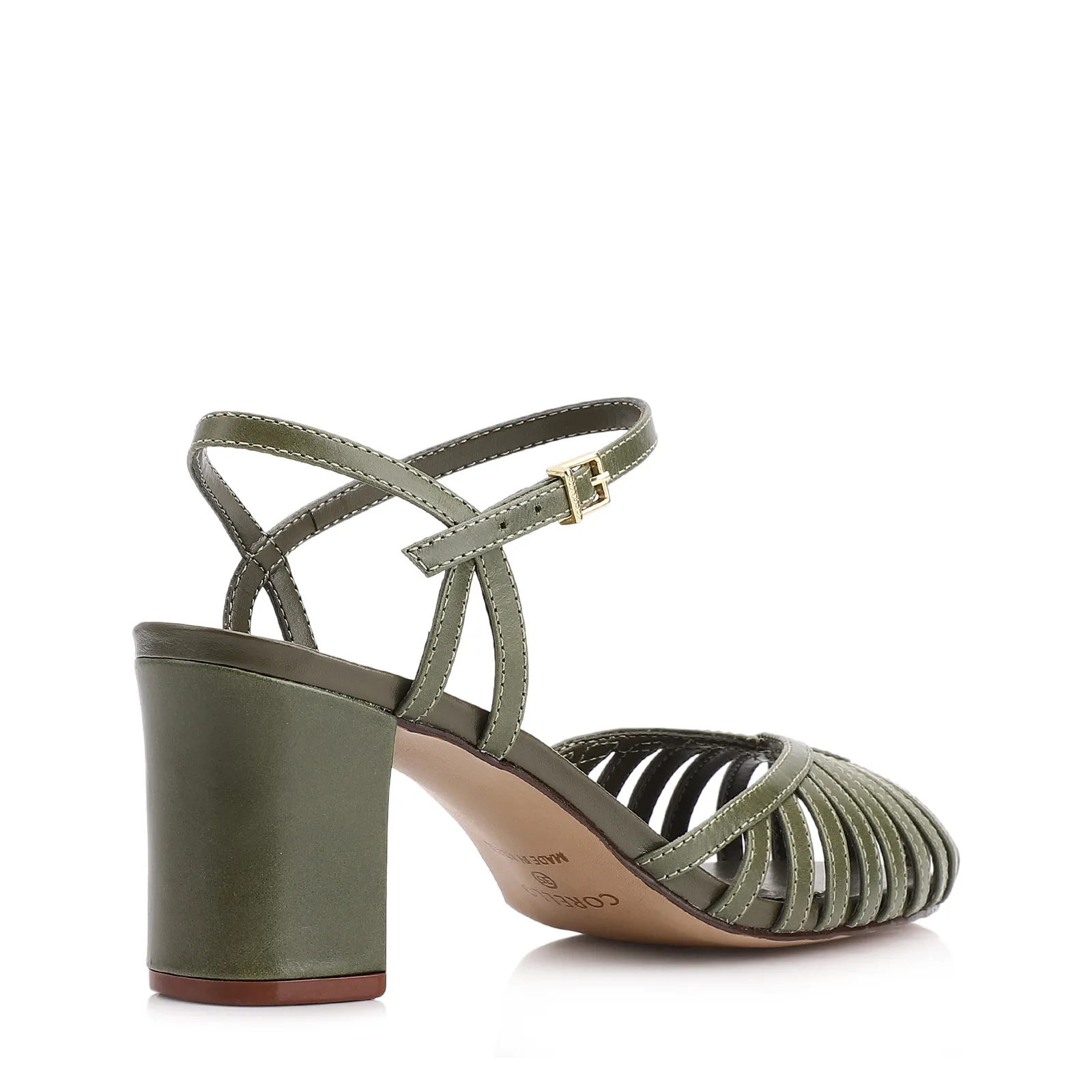 Scarpin Couro Verde