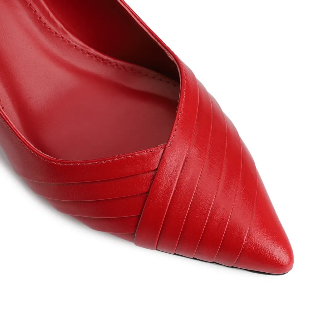 Scarpin Couro Vermelho - imagem 6