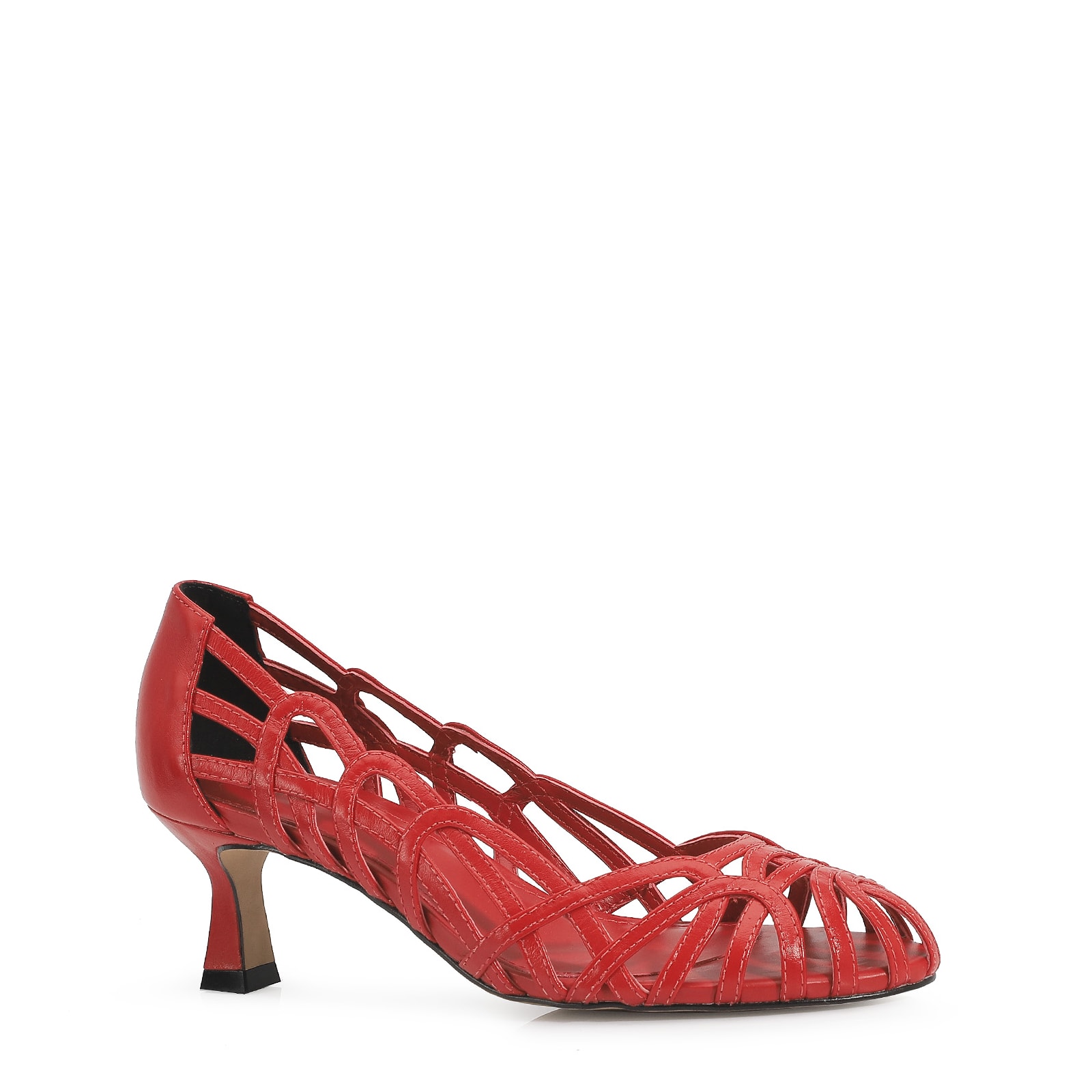 Scarpin Couro Vermelho