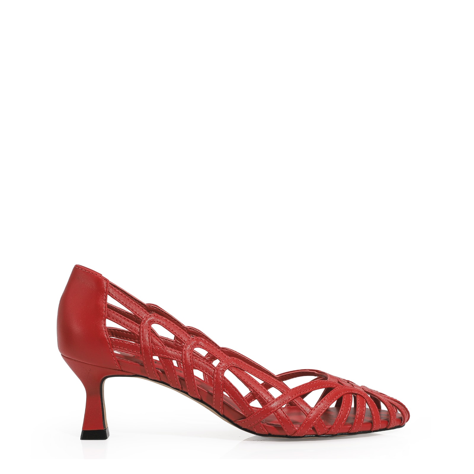 Scarpin Couro Vermelho