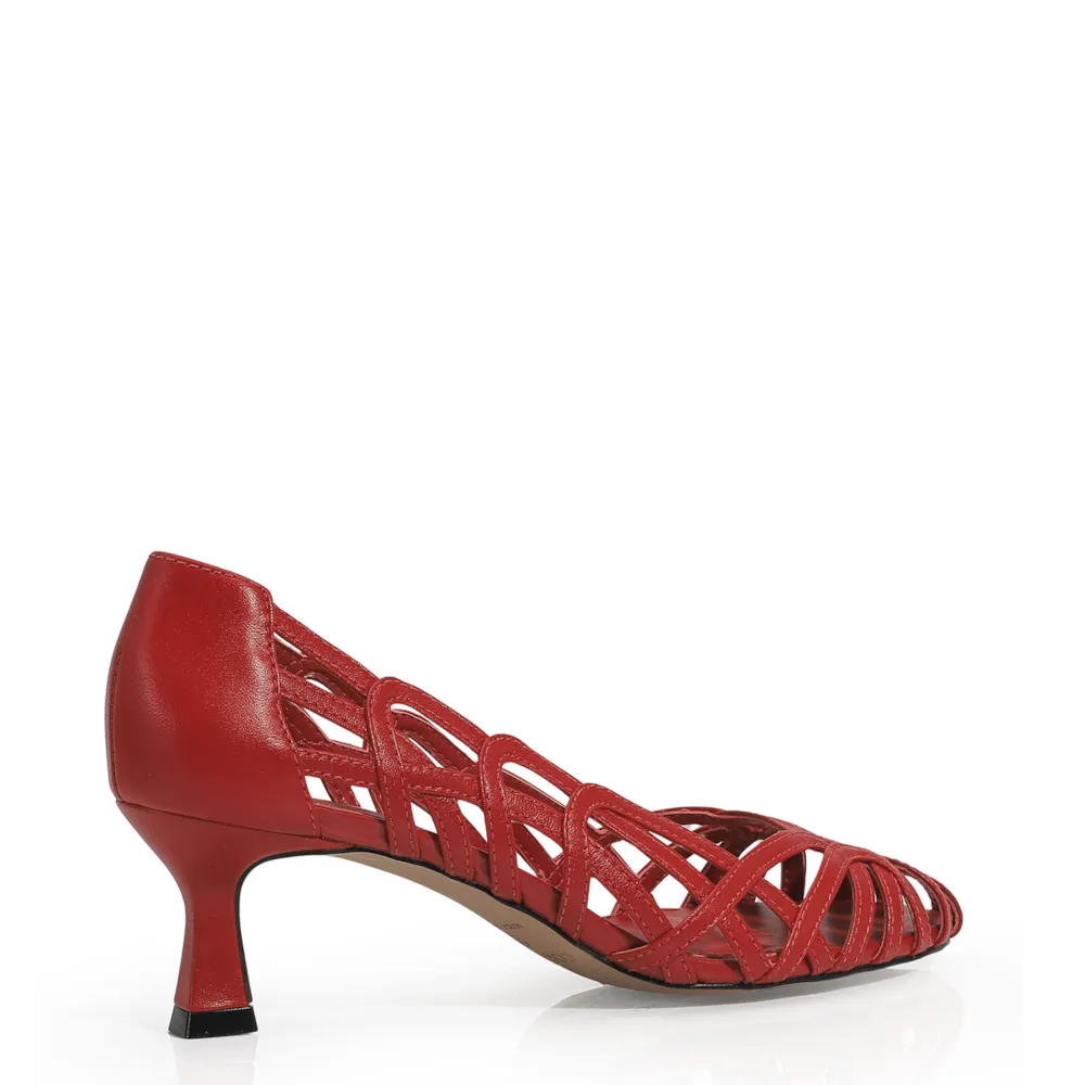 Scarpin Couro Vermelho - imagem 4