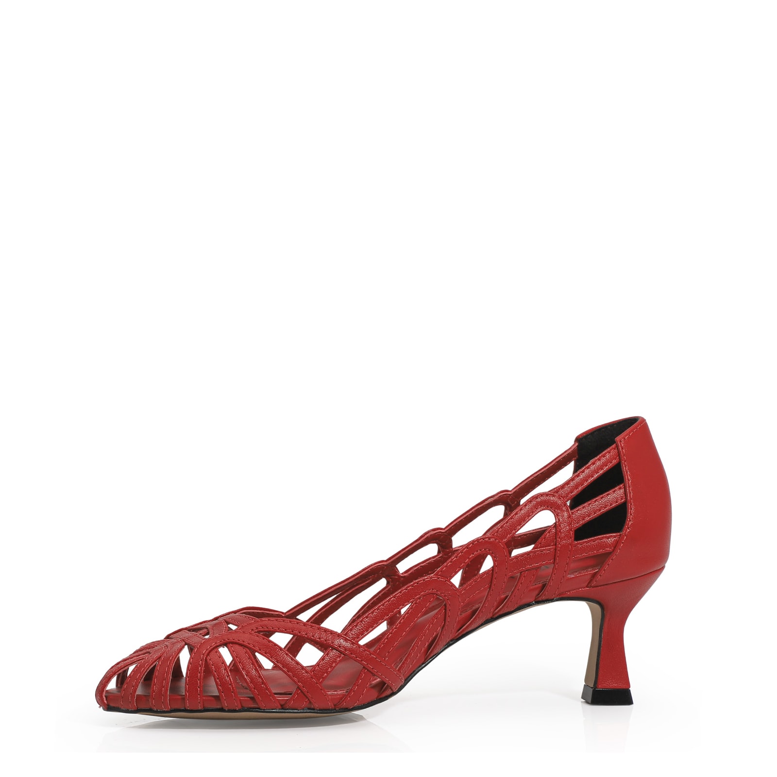 Scarpin Couro Vermelho