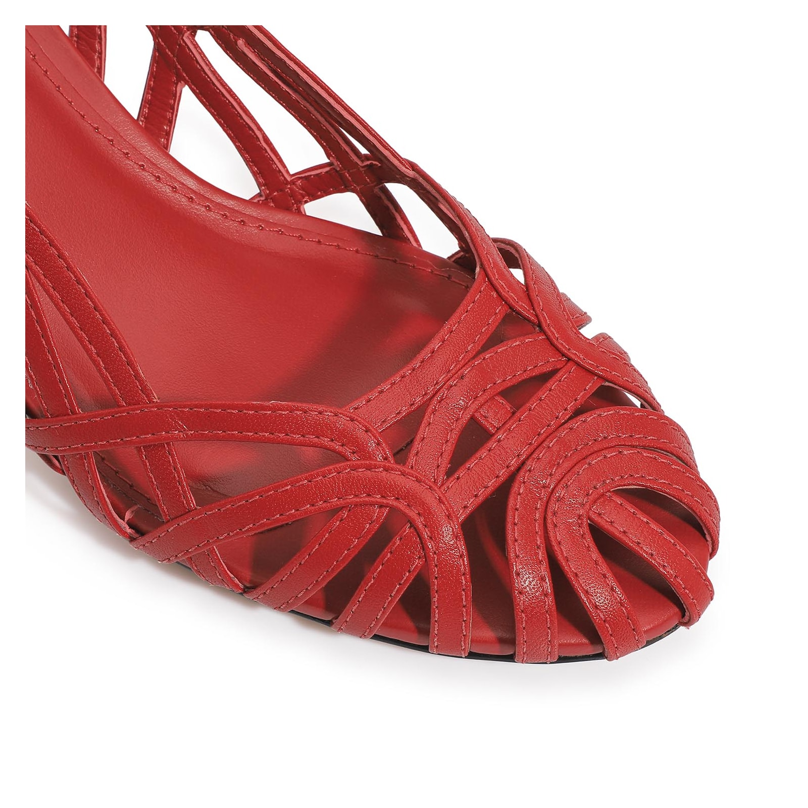 Scarpin Couro Vermelho
