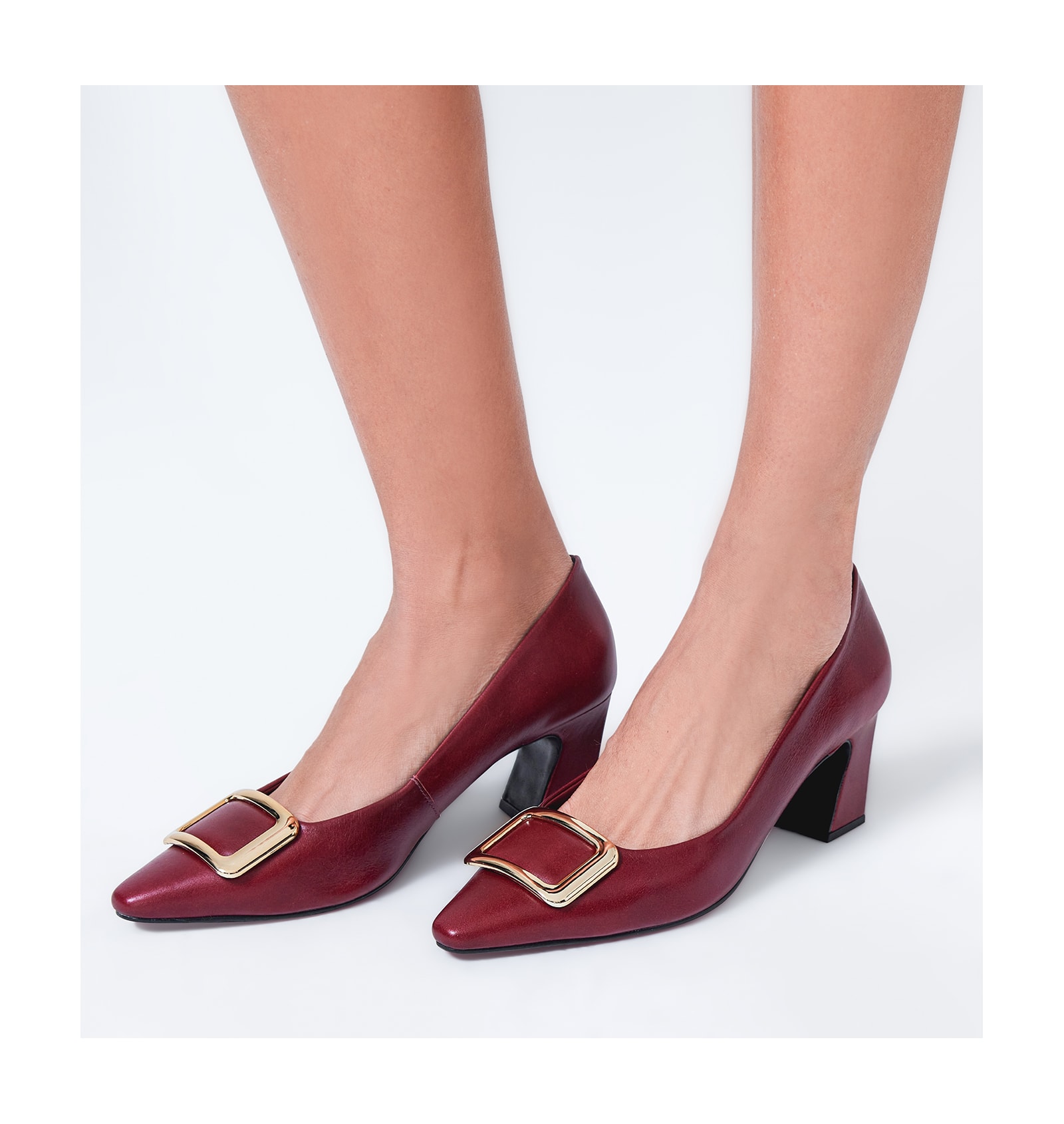 Scarpin Couro Vermelho