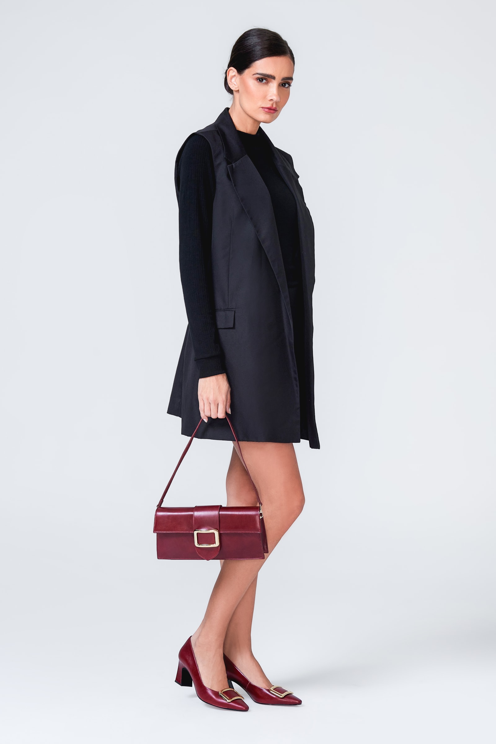 Scarpin Couro Vermelho