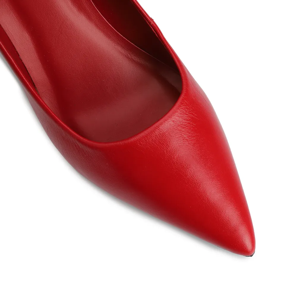 Scarpin Couro Vermelho - imagem 6