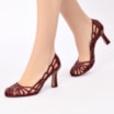 Scarpin Couro Vinho - imagem 2