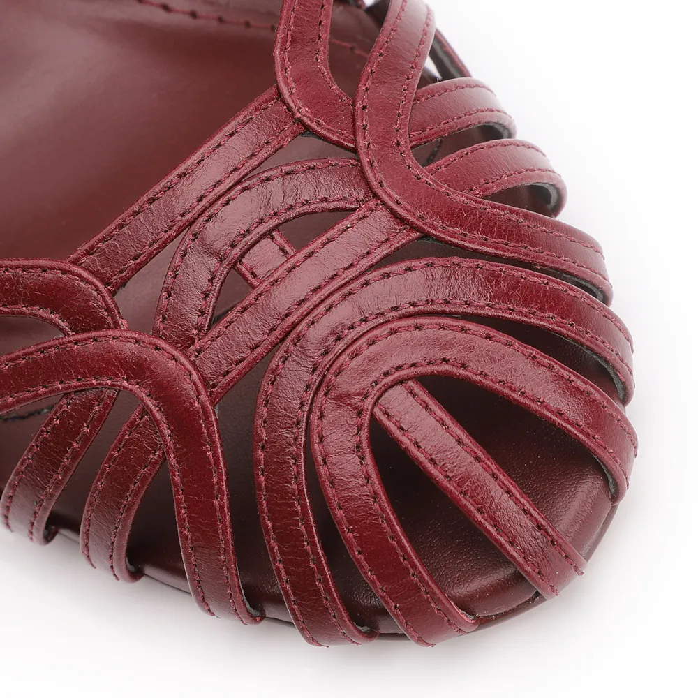 Scarpin Couro Vinho - imagem 7