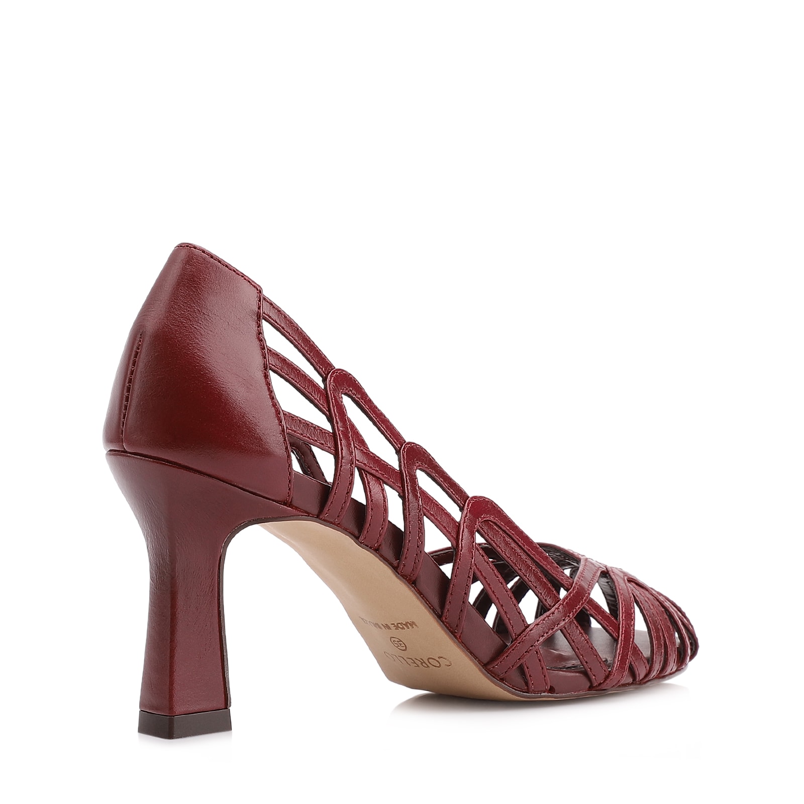 Scarpin Couro Vinho
