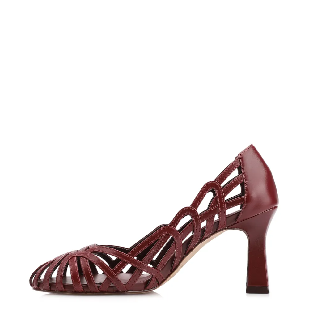 Scarpin Couro Vinho - imagem 5