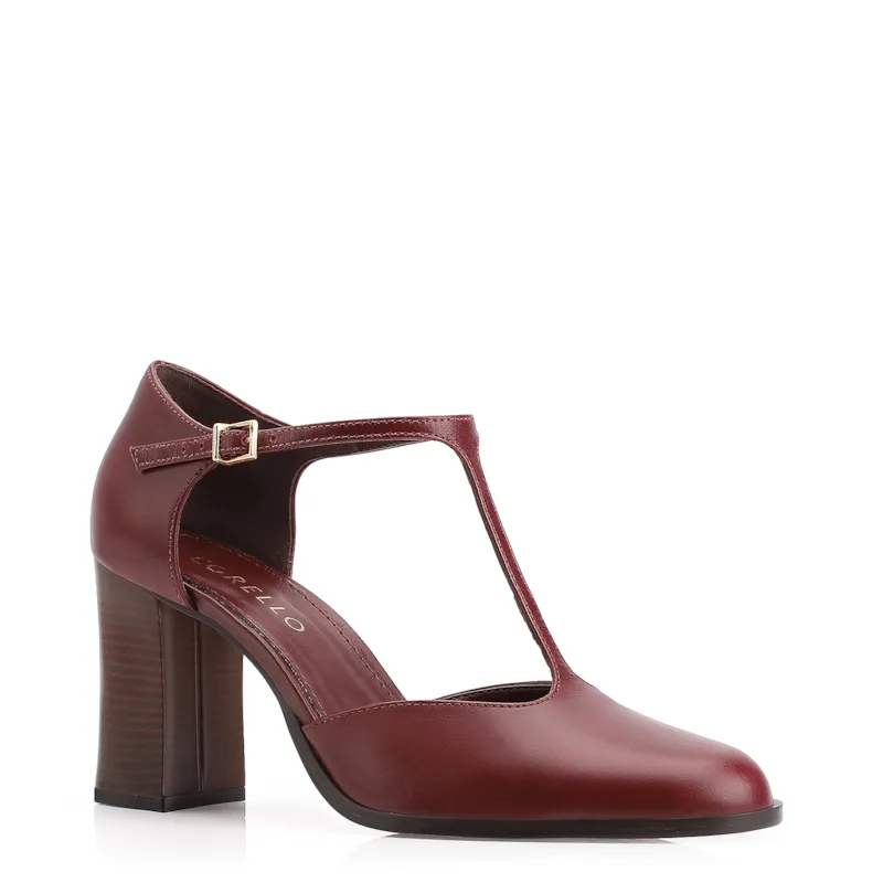 Scarpin Couro Vinho
