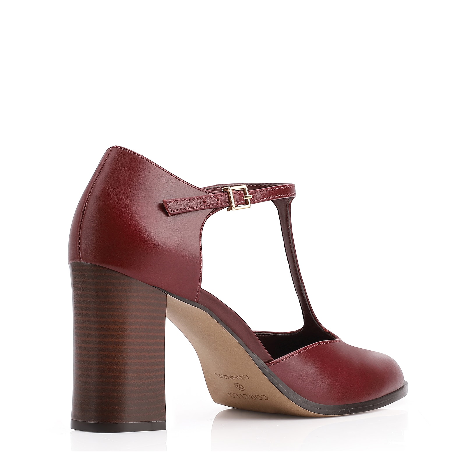 Scarpin Couro Vinho