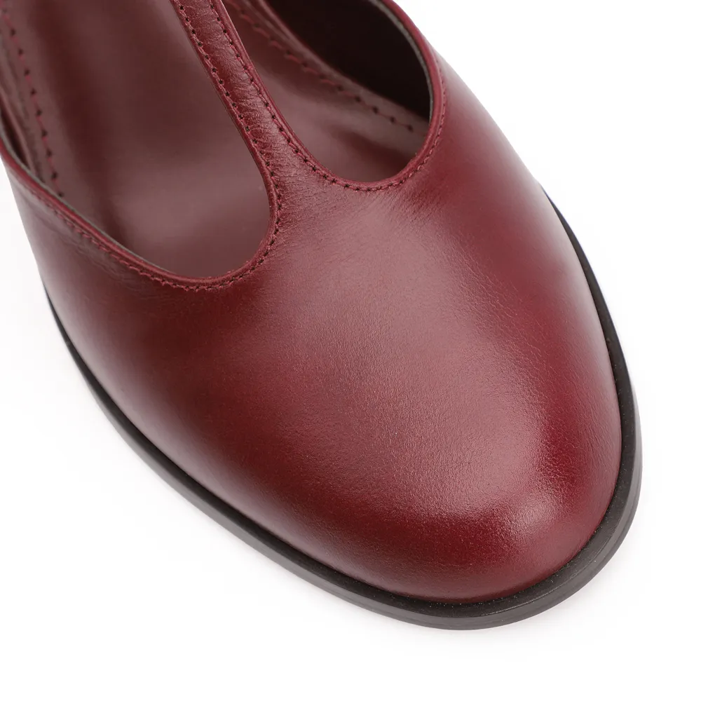 Scarpin Couro Vinho - imagem 7