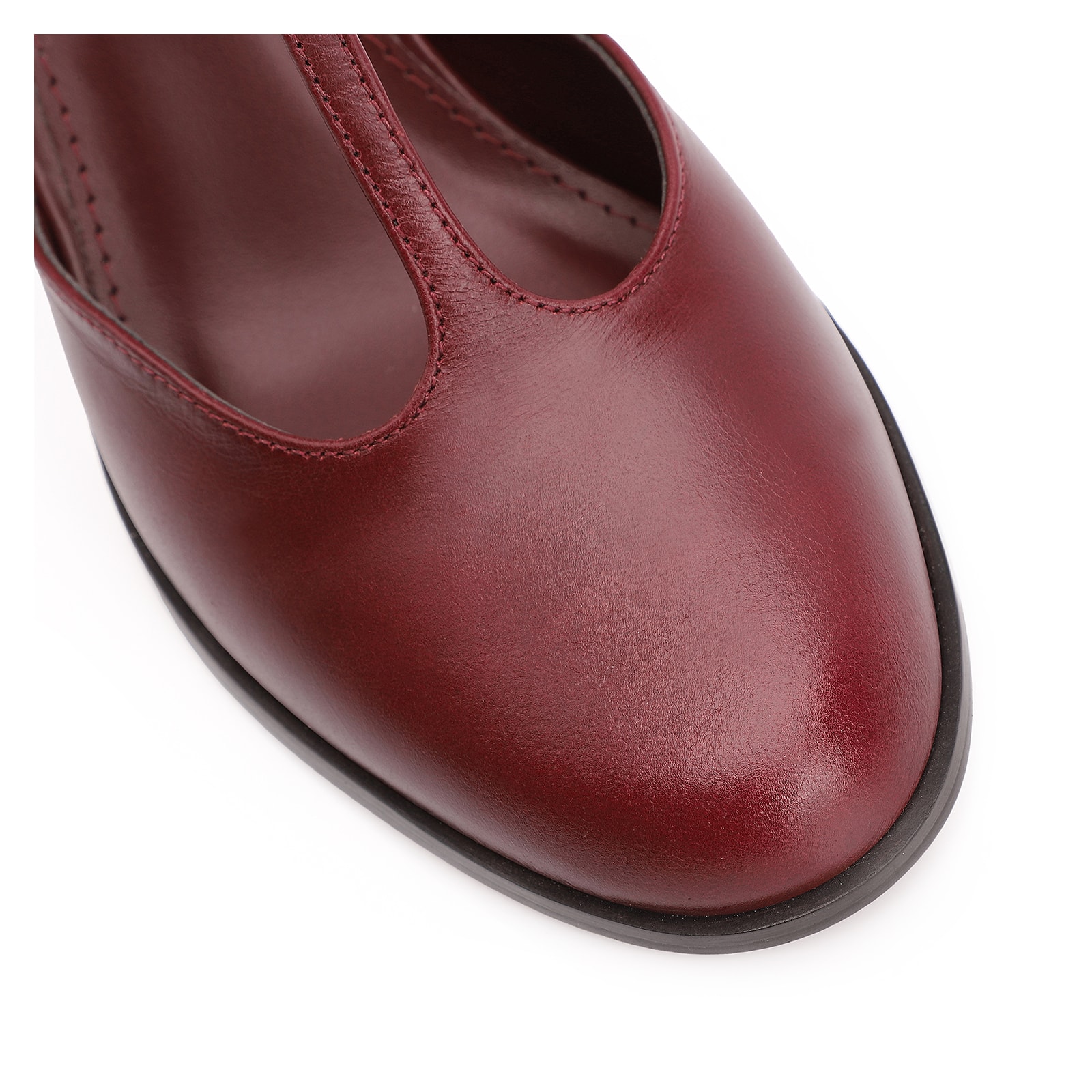 Scarpin Couro Vinho
