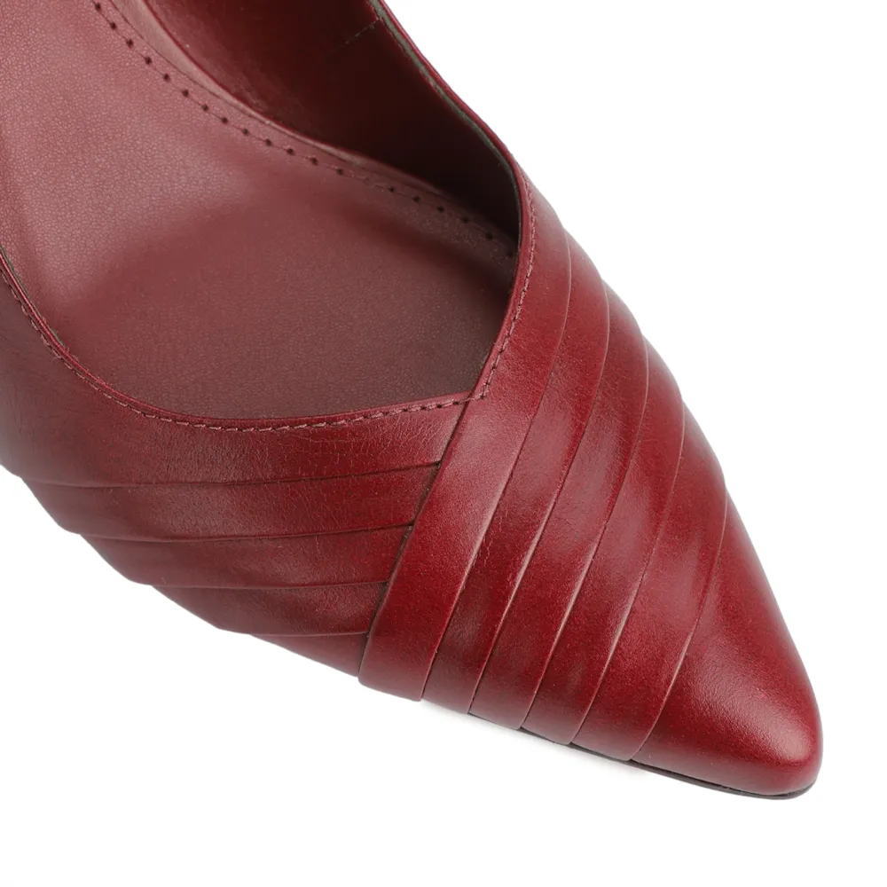 Scarpin Couro Vinho - imagem 5