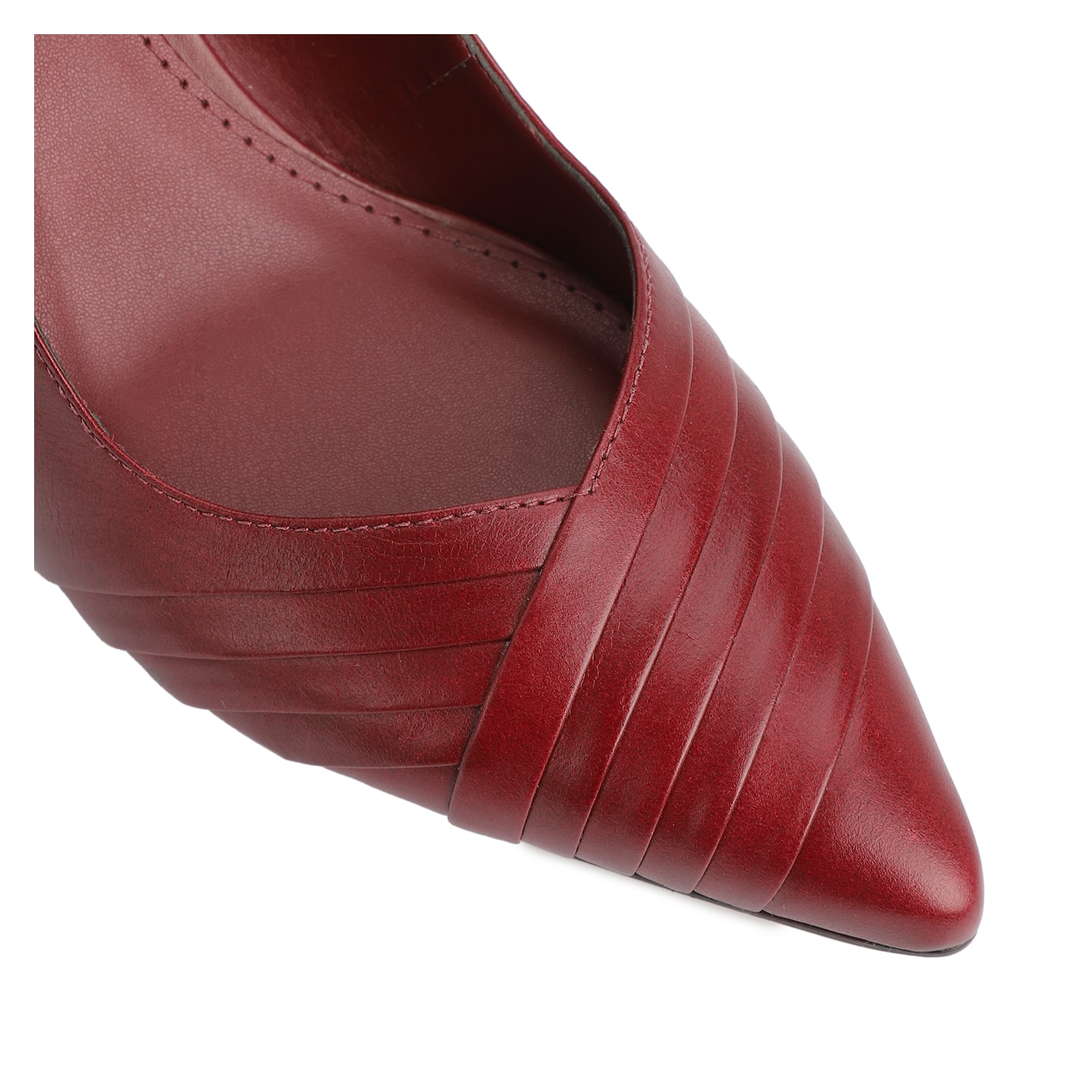Scarpin Couro Vinho