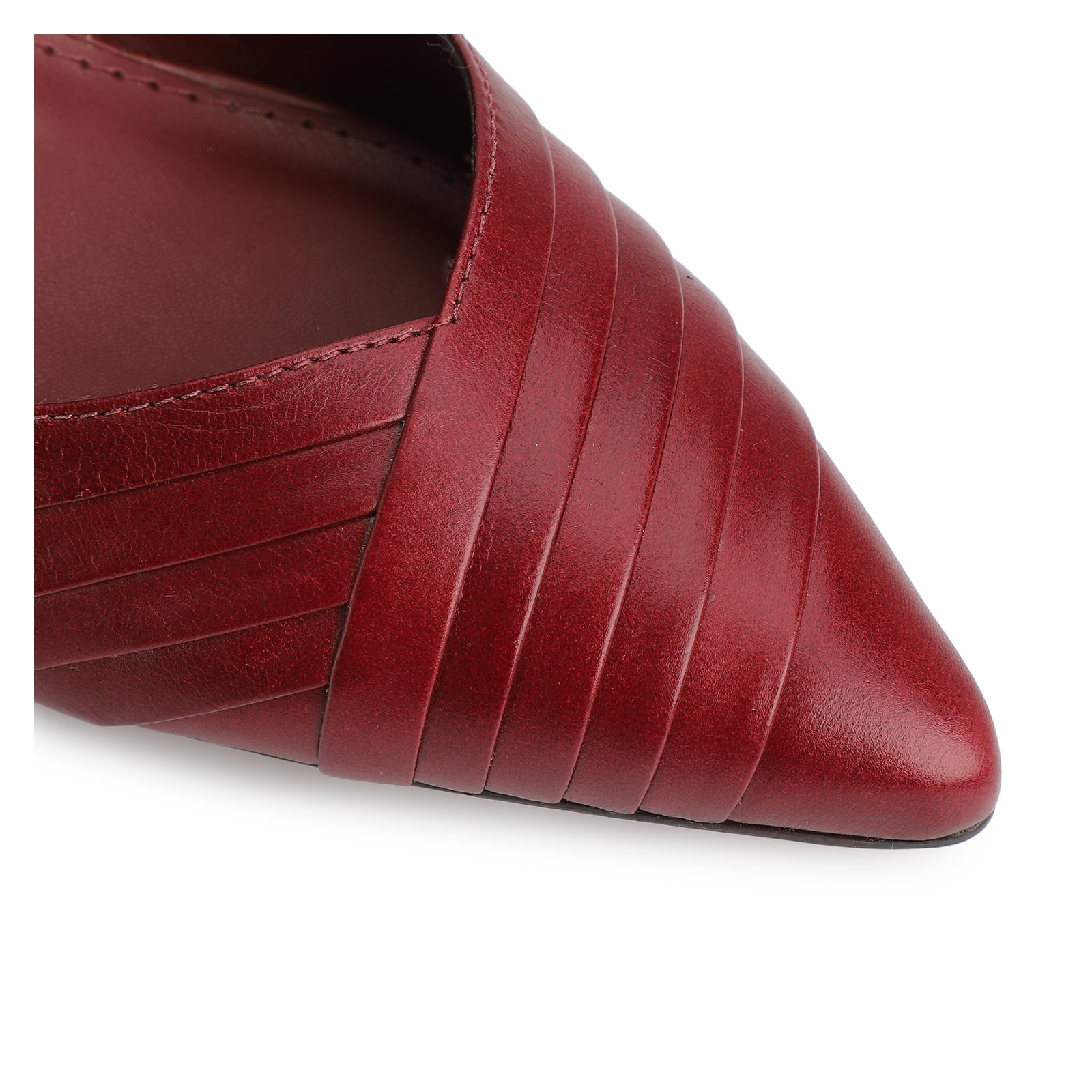 Scarpin Couro Vinho