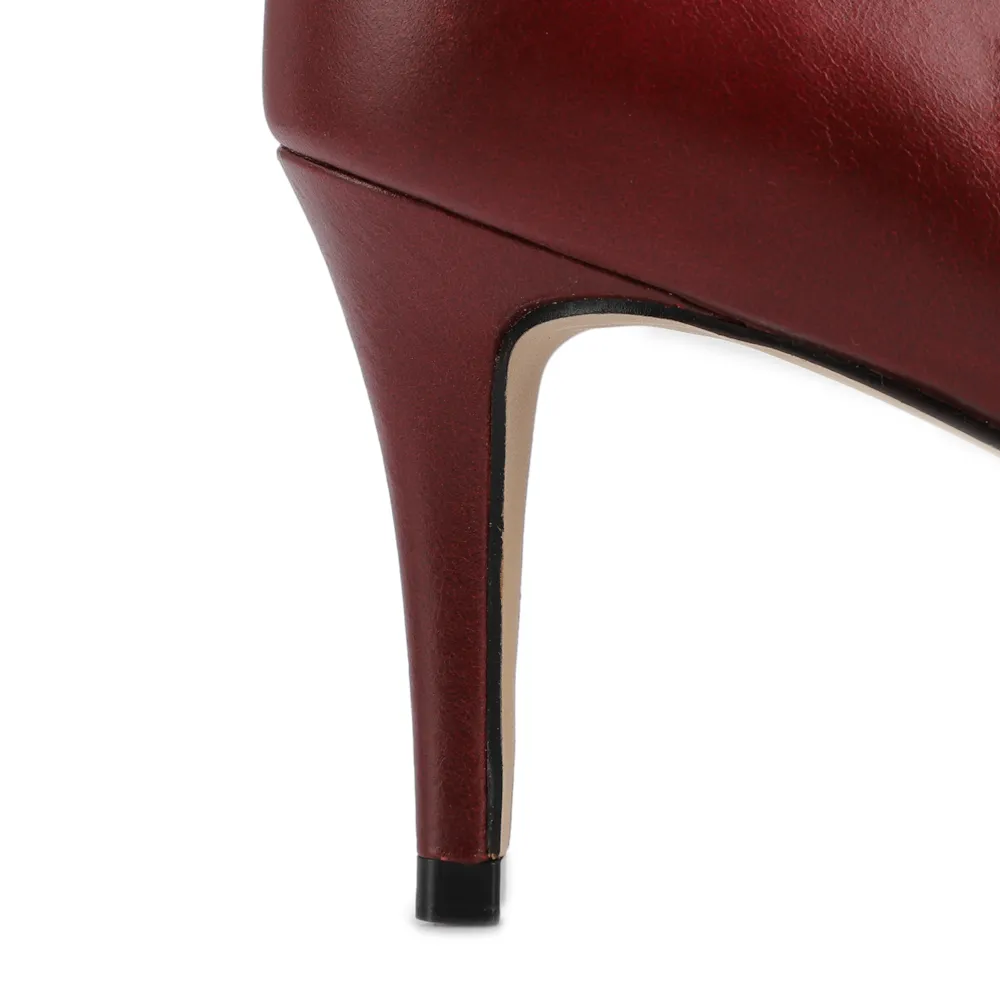 Scarpin Couro Vinho - imagem 7
